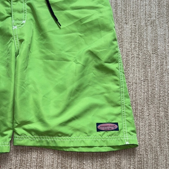 Vineyard Vines Green Lined 7" Inseam Drawstring/Velcro Board Shorts Men Size 35 - Picture 6 of 9
